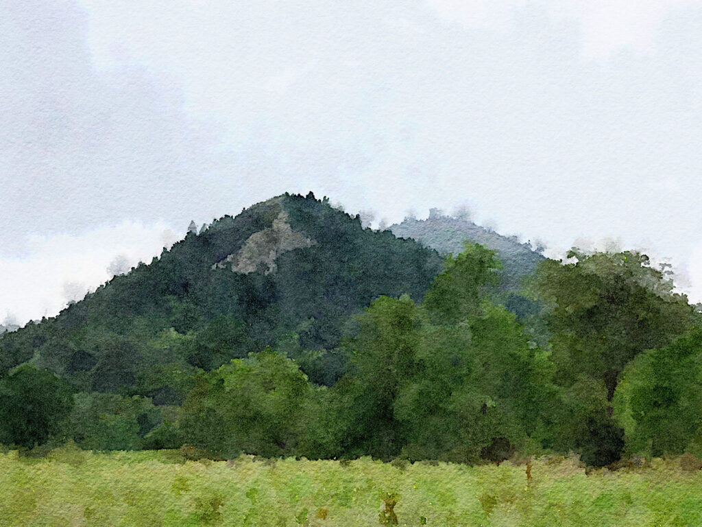 Vulkankegel bei Queyrières