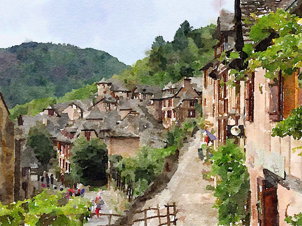 Im malerische Ort Conques