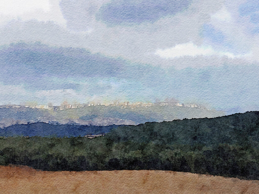 Die Berge im Norden von Los Arcos 