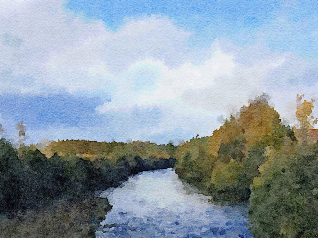 Blick auf den Fluss Órbigo