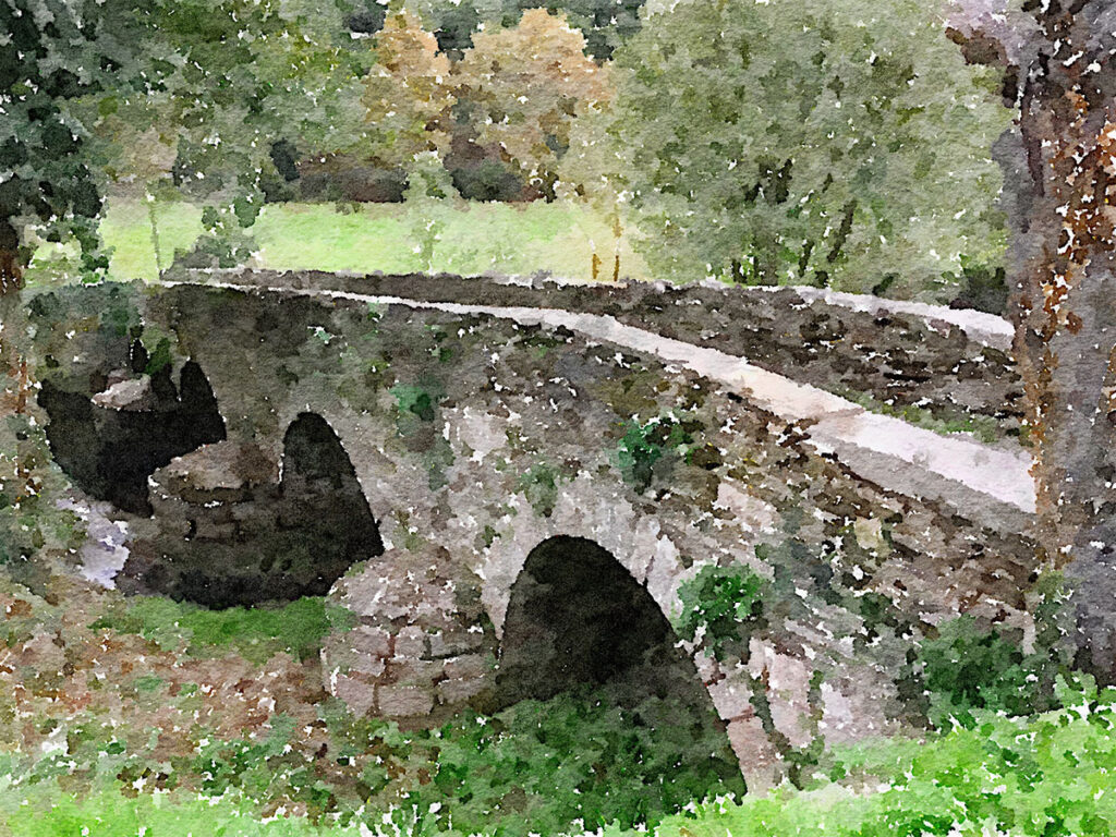 Alte Steinbrücke in Galicien