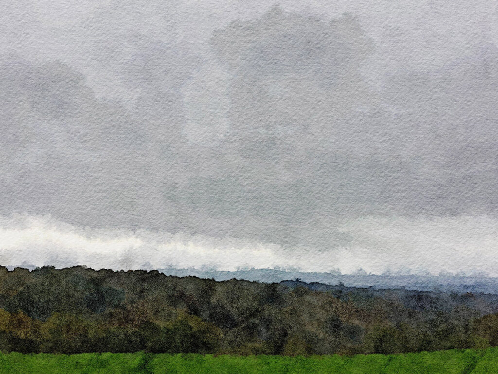 Regenwetter zwischen Barbadelo und Hospital da Cruz