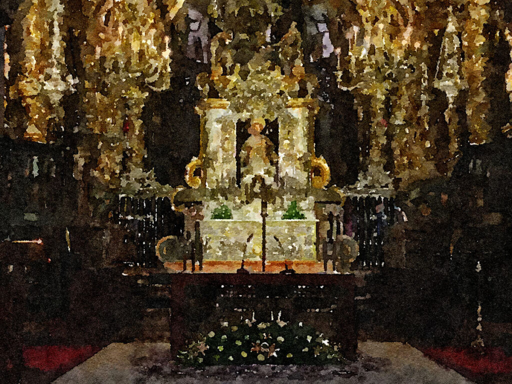 Jakobus-Figur in der Kathedrale von Santiago de Compostela