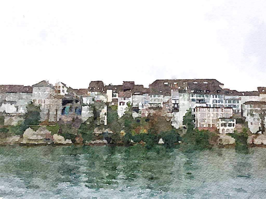 Der Rhein und die Altstadt von Basel