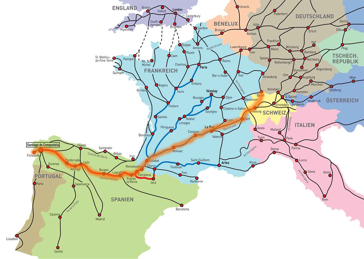 Zu Fuss von Basel nach Santiago de Compostela Unterwegs auf Jakobswegen Zu Fuss von Basel nach Santiago de Compostela Unterwegs auf Jakobswegen