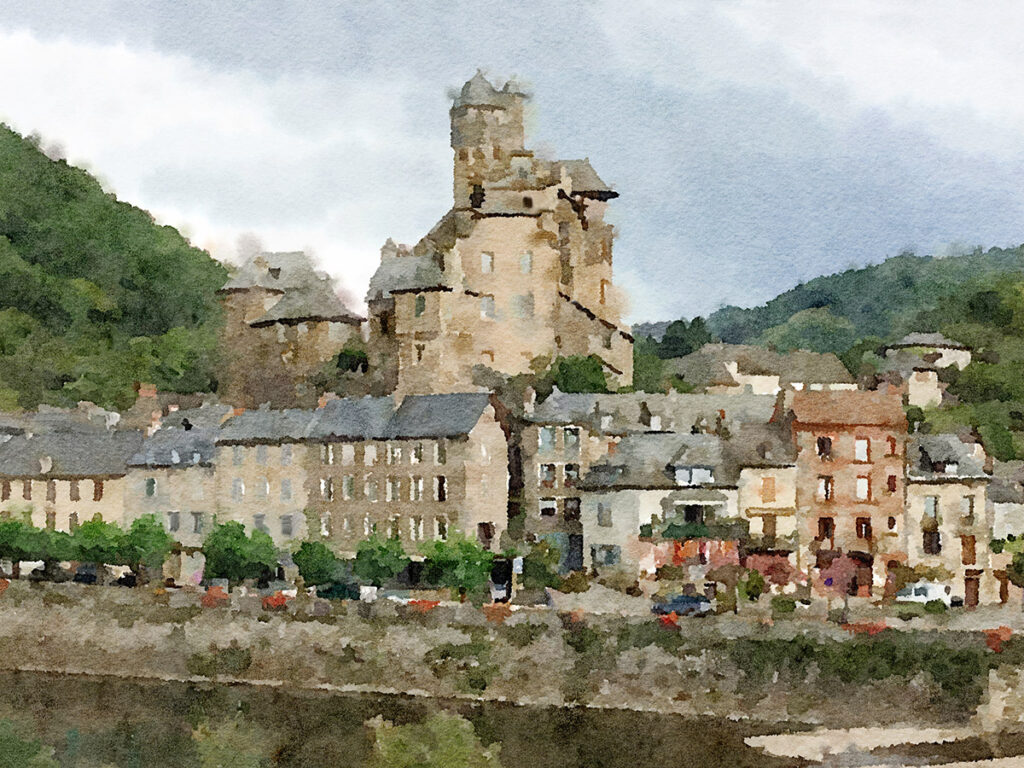 Château d'Estaing im Ort Estaing