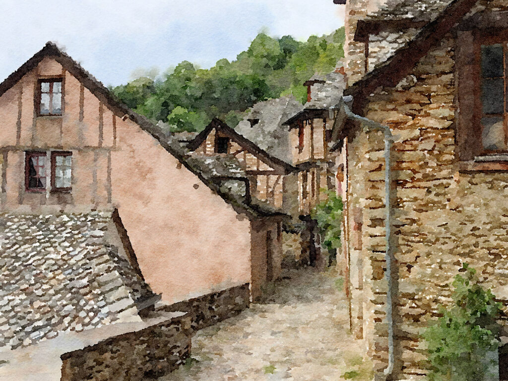 Alte Häuser in Conques