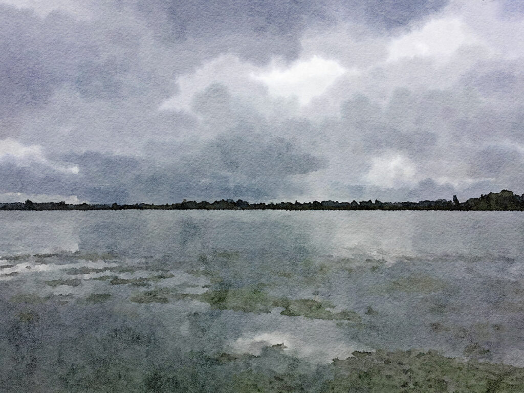 Blick über den Fluss Garonne
