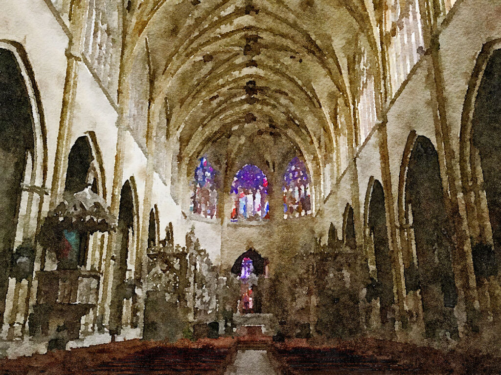 Innenansicht der Kathedrale Saint-Pierre von Condom